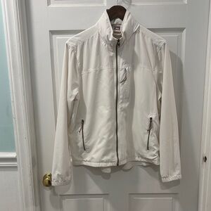 Avalanche Women’s Off White Windbreaker Packable Hood Size Large Gorpcore Casual